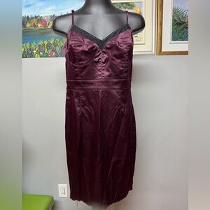Dynamite  Burgundy satin style dress . Adjustable straps . EUC